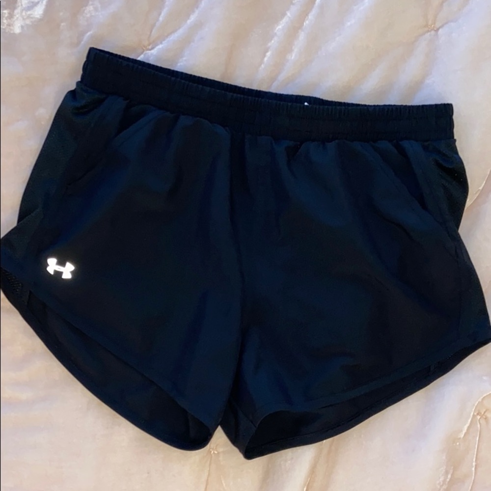 black athletic shorts